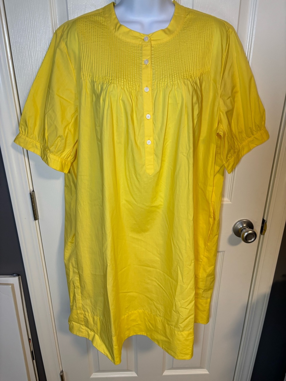 J.Crew yellow button shirt dress Size XL NWT